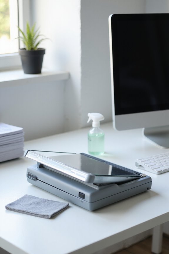 clean scanner glass safely