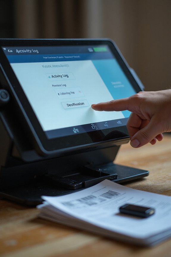 document scanning activity logging