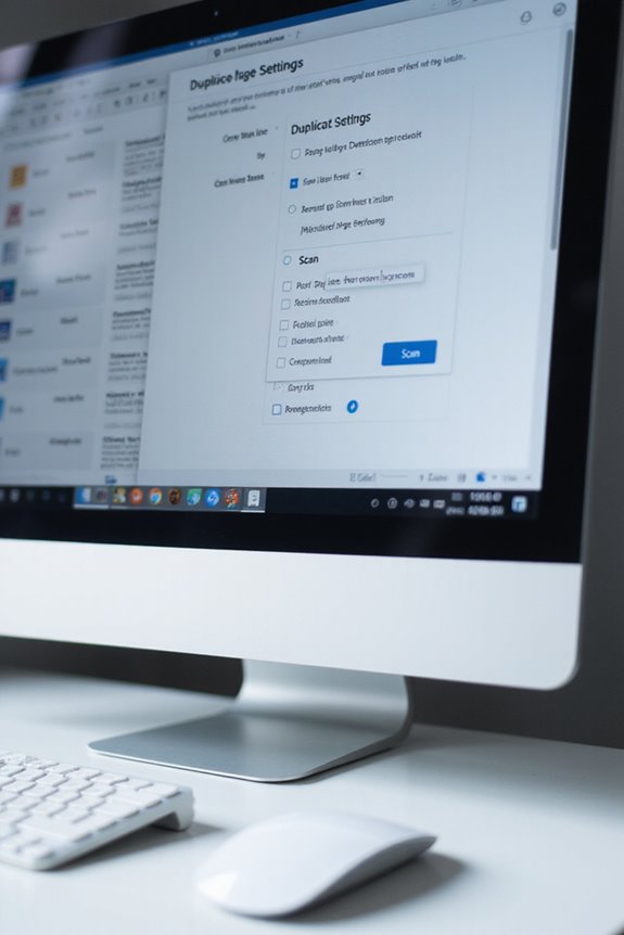 duplicate detection process setup