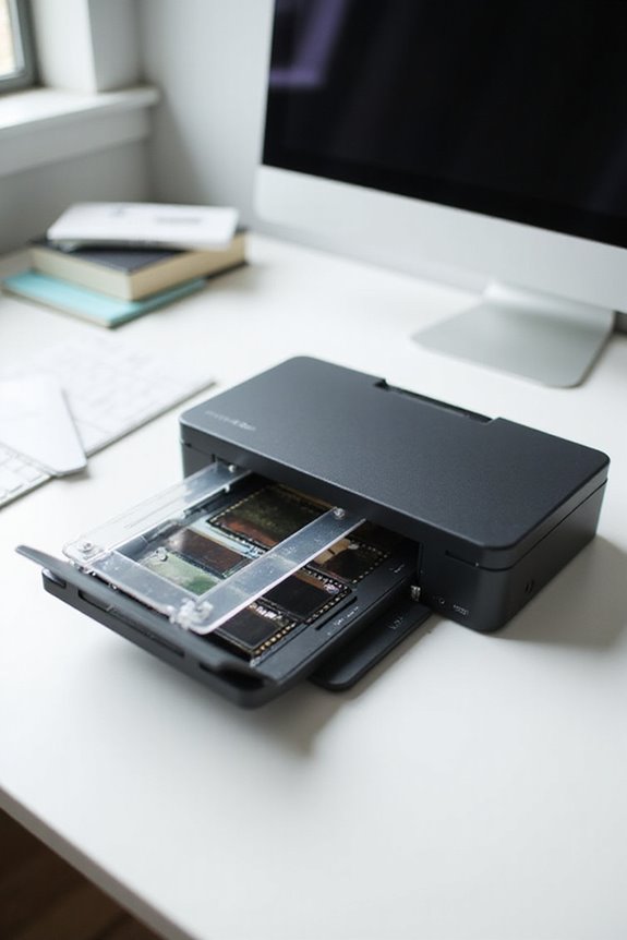 scanner slide holder usage