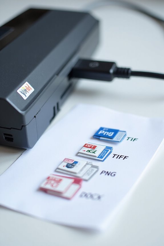 scanner software file formats