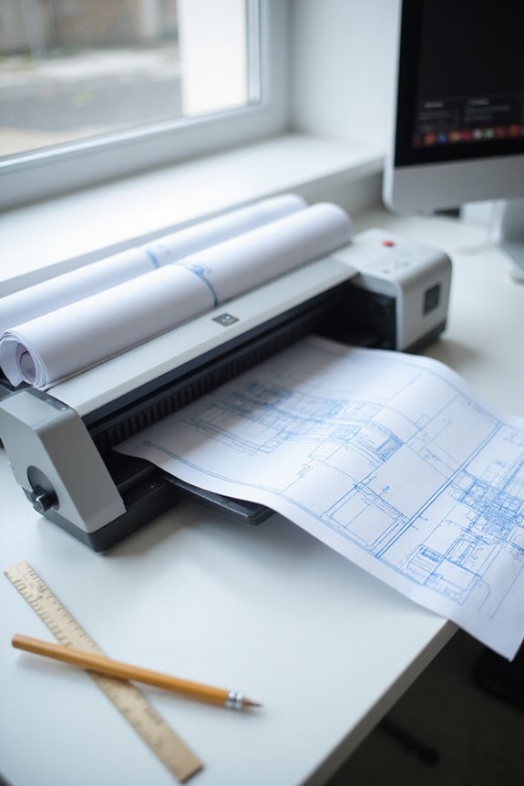 scanning architectural blueprints process